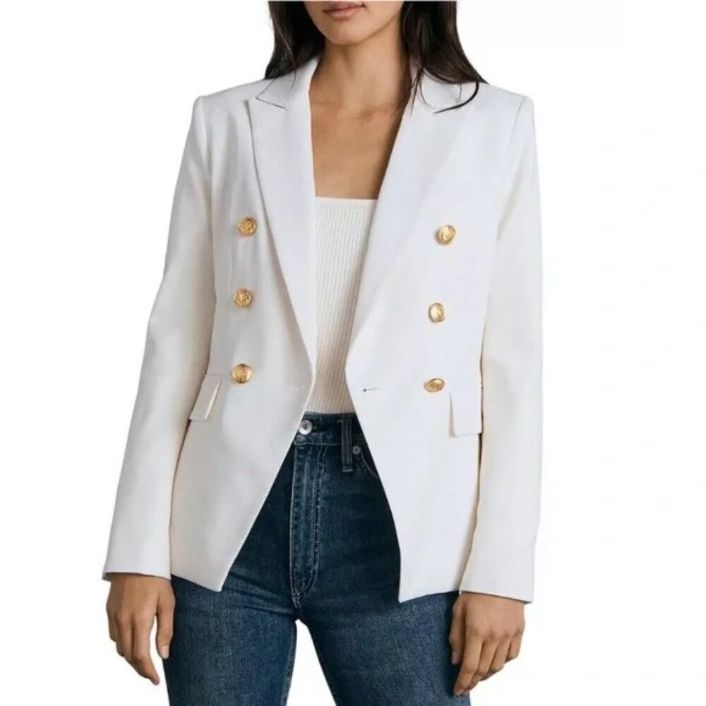 Rag & Bone White Preston Double Breasted Blazer - Size 2 - Excellent condition